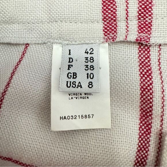 Vintage Moschino Iconic Dish Cloth Red Plaid Pants Size USA 8 - Picture 8 of 14